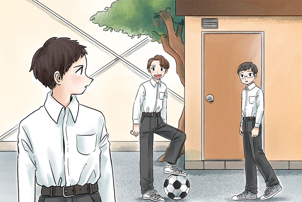 「裏庭での出来事」　画像