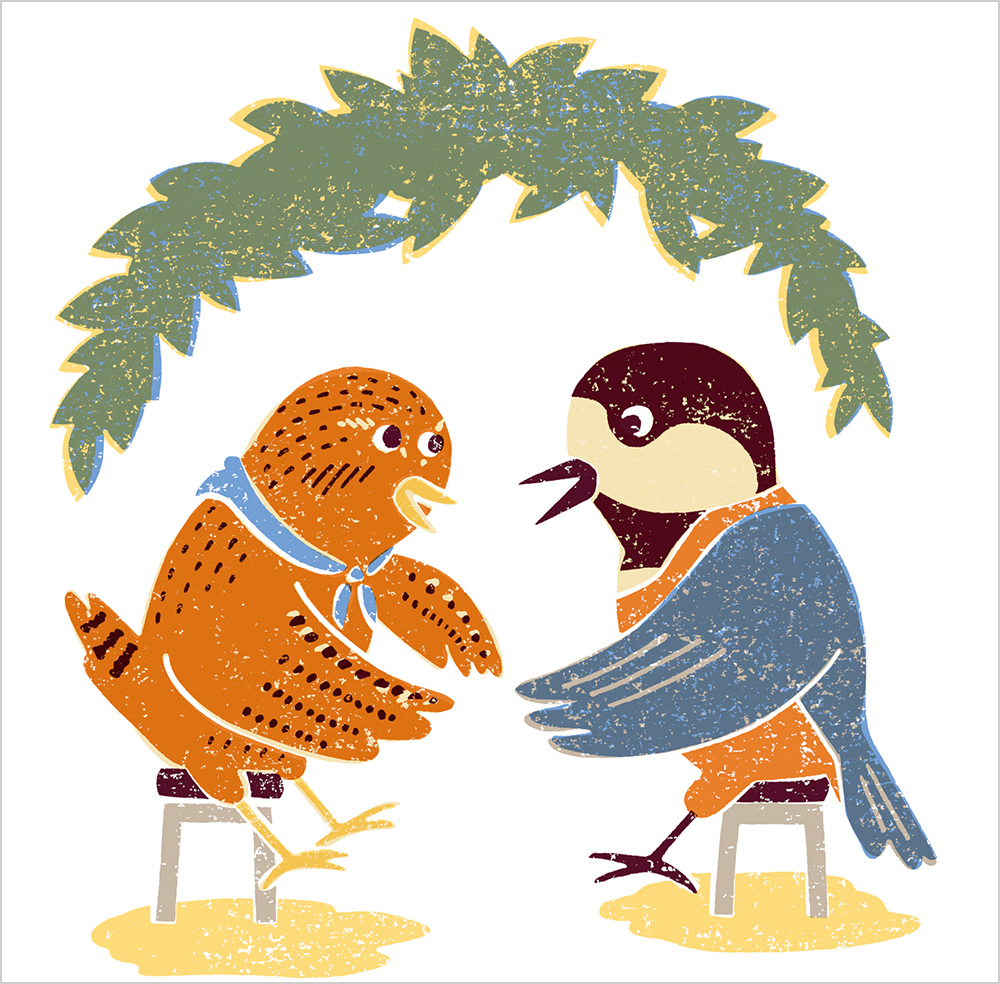 「二わの　ことり」　画像