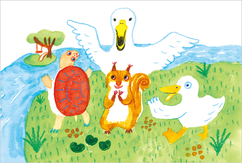 「およげないりすさん」　画像